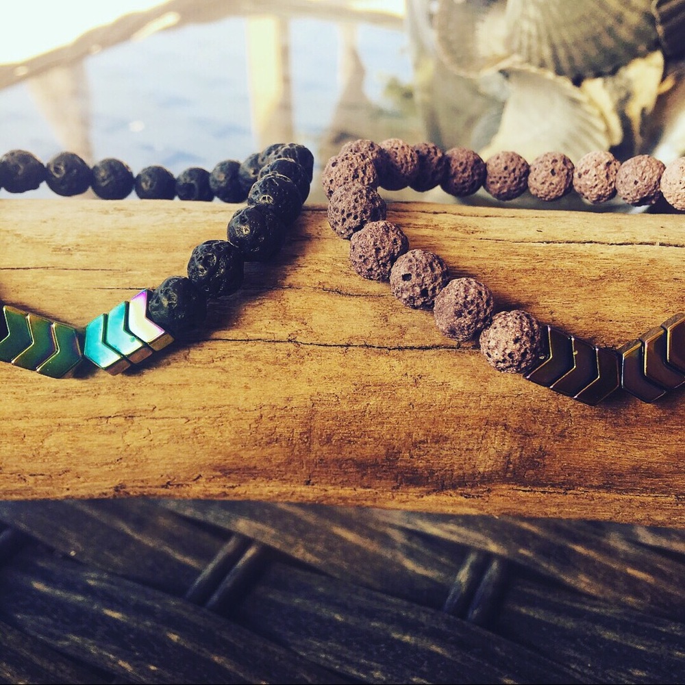 Essential Oil Diffuser Bracelet with Hematite